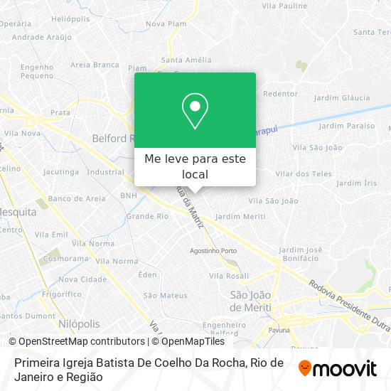 Primeira Igreja Batista De Coelho Da Rocha mapa