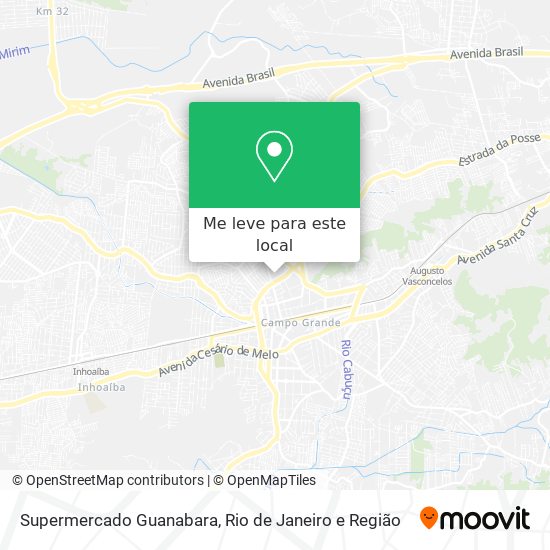 Supermercado Guanabara mapa