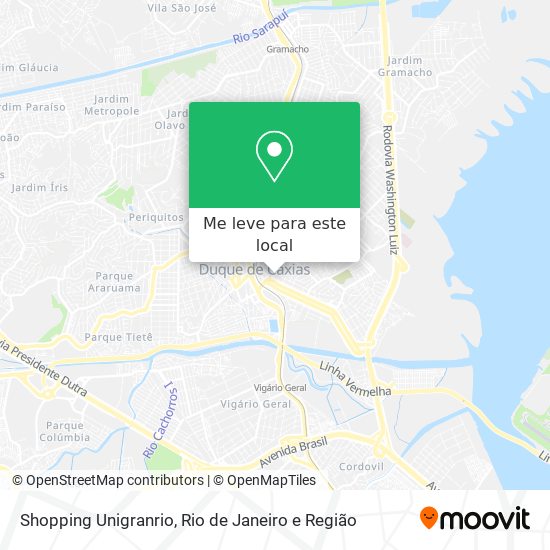Shopping Unigranrio mapa