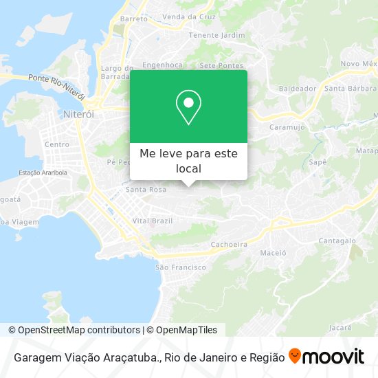 Garagem Viação Araçatuba. mapa