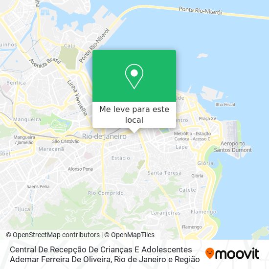 Central De Recepção De Crianças E Adolescentes Ademar Ferreira De Oliveira mapa
