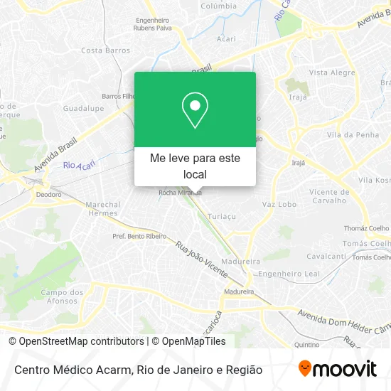 Como chegar até Centro Médico Acarm em Rocha Miranda de ônibus, trem ou ...