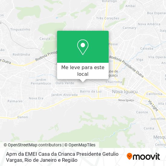 Apm da EMEI Casa da Crianca Presidente Getulio Vargas mapa