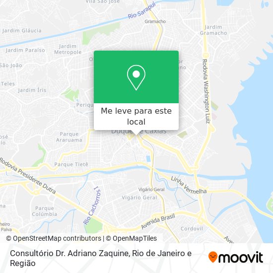 Consultório Dr. Adriano Zaquine mapa