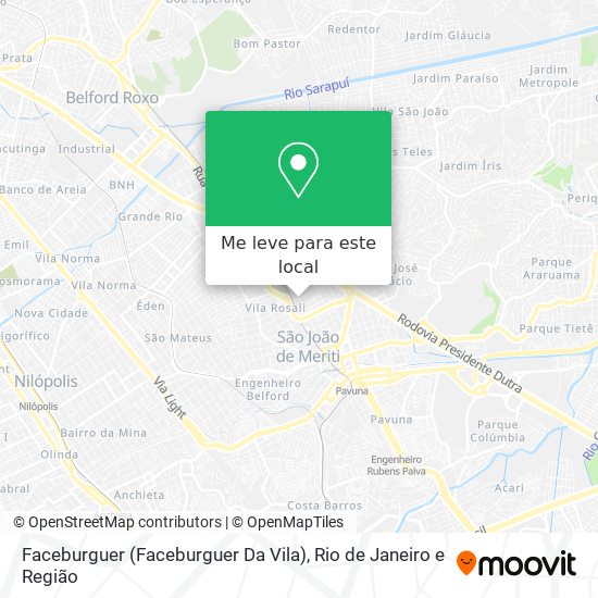 Faceburguer (Faceburguer Da Vila) mapa