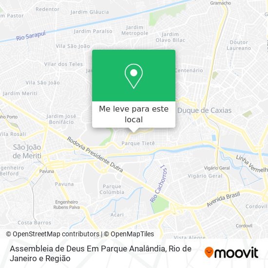 Assembleia de Deus Em Parque Analândia mapa