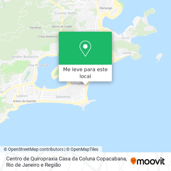 Centro de Quiropraxia Casa da Coluna Copacabana mapa
