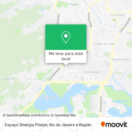 Espaço Sinergia Pilates mapa