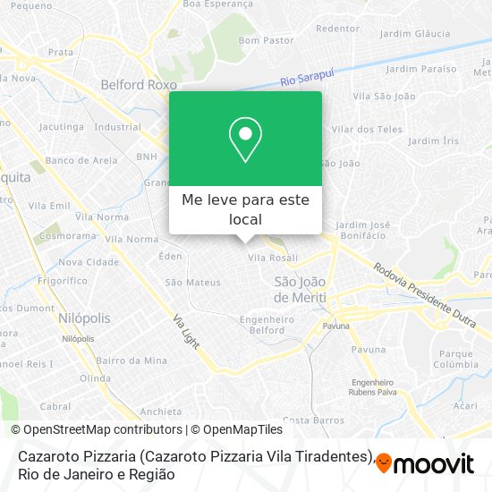 Cazaroto Pizzaria (Cazaroto Pizzaria Vila Tiradentes) mapa