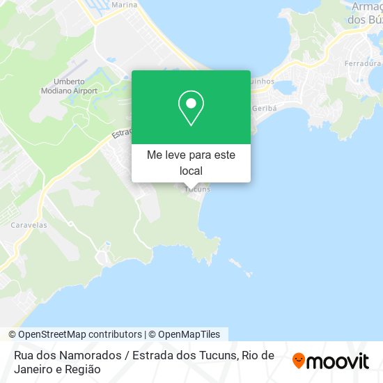 Rua dos Namorados / Estrada dos Tucuns mapa