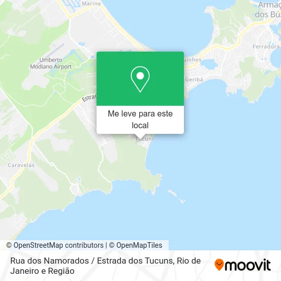 Rua dos Namorados / Estrada dos Tucuns mapa