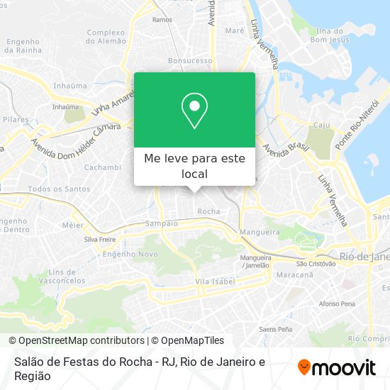 Salão de Festas do Rocha - RJ mapa