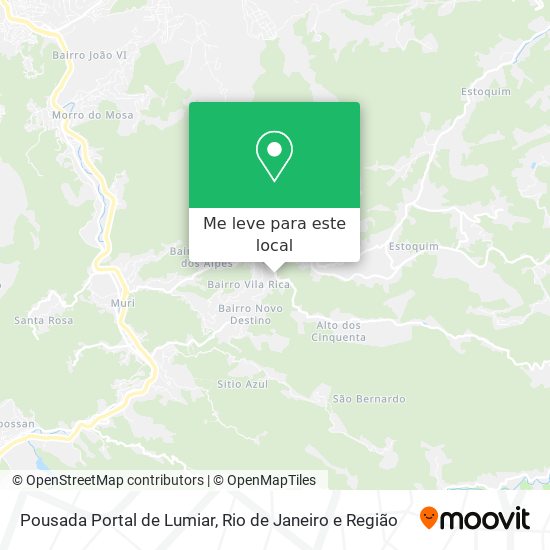 Pousada Portal de Lumiar mapa