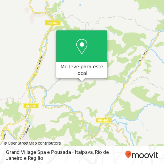Grand Village Spa e Pousada - Itaipava mapa