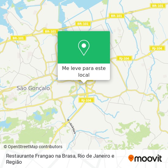 Restaurante Frangao na Brasa mapa