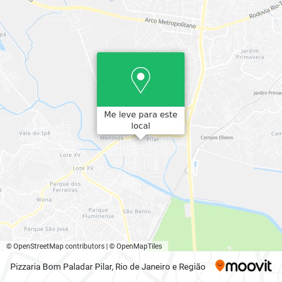 Pizzaria Bom Paladar Pilar mapa