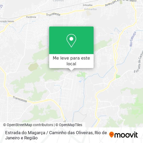 Estrada do Magarça / Caminho das Oliveiras mapa