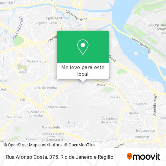 Rua Afonso Costa, 375 mapa