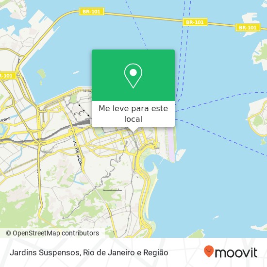 Jardins Suspensos mapa