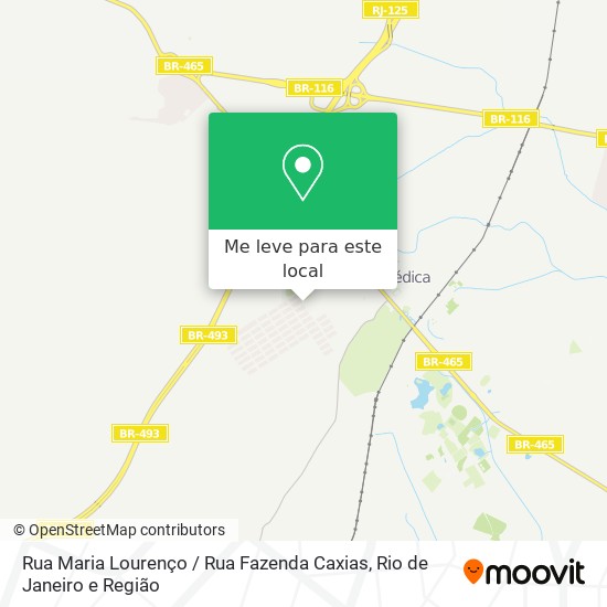 Rua Maria Lourenço / Rua Fazenda Caxias mapa