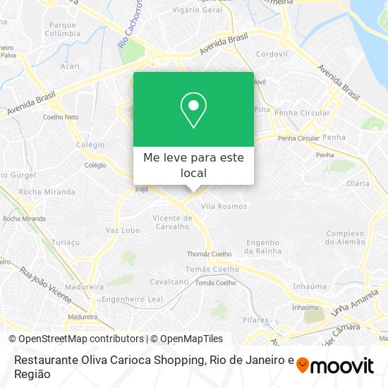 Restaurante Oliva Carioca Shopping mapa