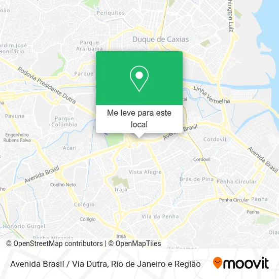 Avenida Brasil / Via Dutra mapa