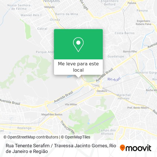 Rua Tenente Serafim / Travessa Jacinto Gomes mapa