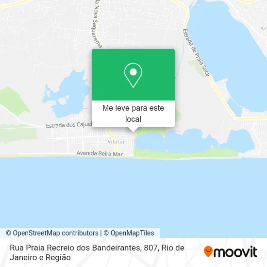 Rua Praia Recreio dos Bandeirantes, 807 mapa
