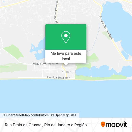 Rua Praia de Grussai mapa