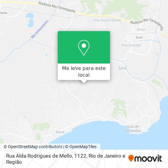 Rua Alda Rodrigues de Mello, 1122 mapa
