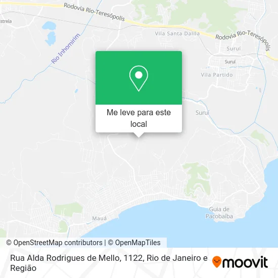 Rua Alda Rodrigues de Mello, 1122 mapa