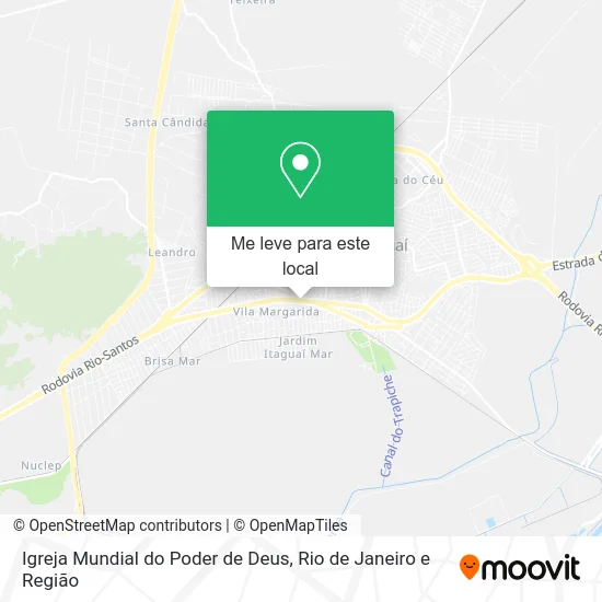 Igreja Mundial do Poder de Deus mapa