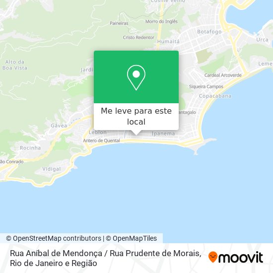 Rua Aníbal de Mendonça / Rua Prudente de Morais mapa