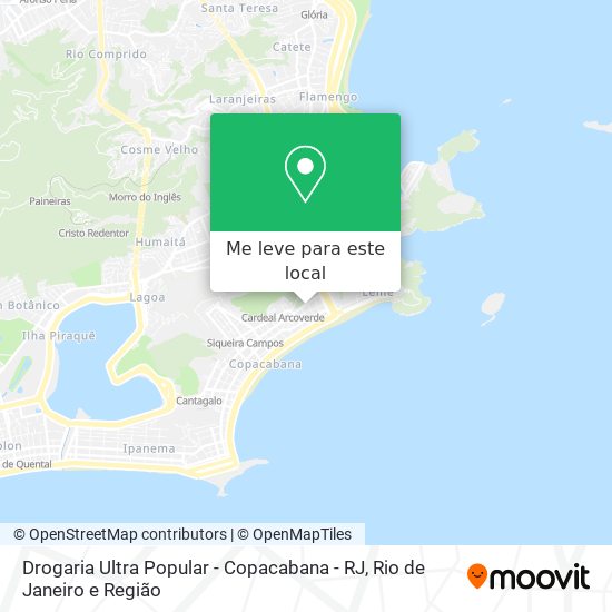 Drogaria Ultra Popular - Copacabana - RJ mapa