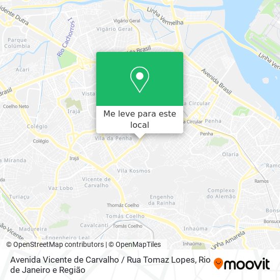 Avenida Vicente de Carvalho / Rua Tomaz Lopes mapa