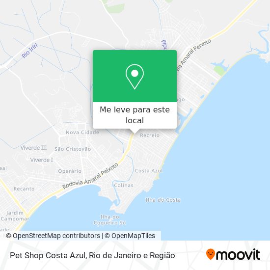 Pet Shop Costa Azul mapa