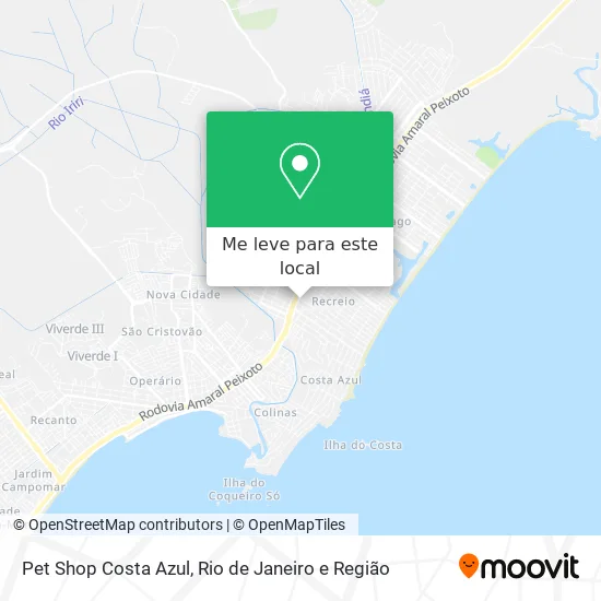 Pet Shop Costa Azul mapa