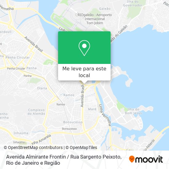 Avenida Almirante Frontin / Rua Sargento Peixoto mapa