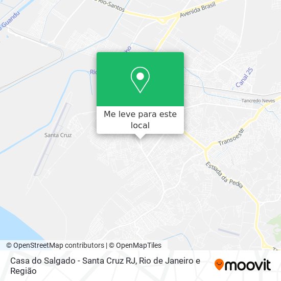 Casa do Salgado - Santa Cruz RJ mapa