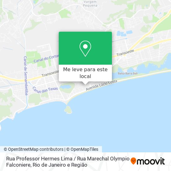 Rua Professor Hermes Lima / Rua Marechal Olympio Falconiere mapa