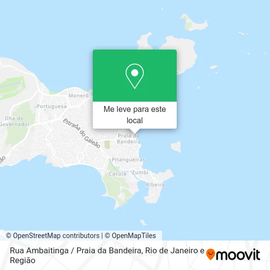Rua Ambaitinga / Praia da Bandeira mapa