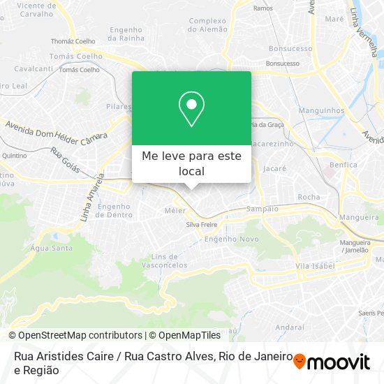 Rua Aristides Caire / Rua Castro Alves mapa