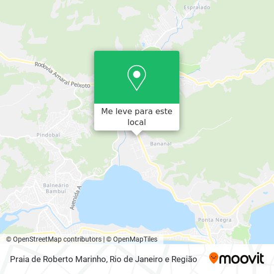 Praia de Roberto Marinho mapa