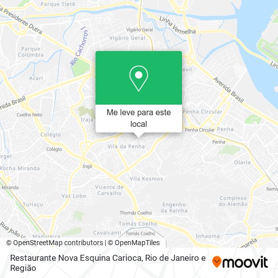 Restaurante Nova Esquina Carioca mapa