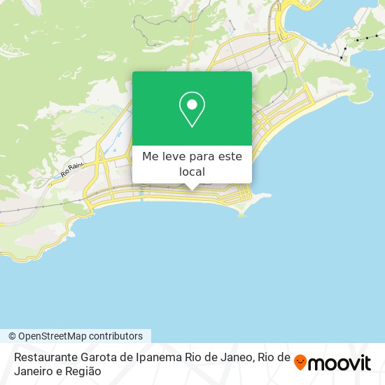 Restaurante Garota de Ipanema Rio de Janeo mapa