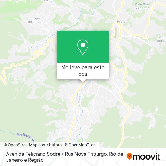Avenida Feliciano Sodré / Rua Nova Friburgo mapa