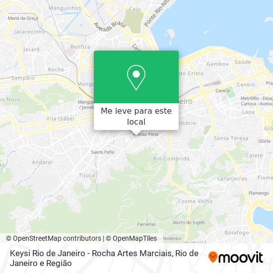 Keysi Rio de Janeiro - Rocha Artes Marciais mapa