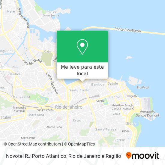 Novotel RJ Porto Atlantico mapa