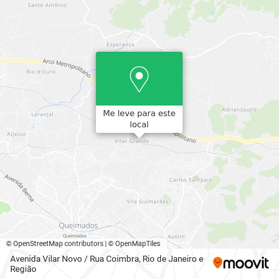 Avenida Vilar Novo / Rua Coimbra mapa
