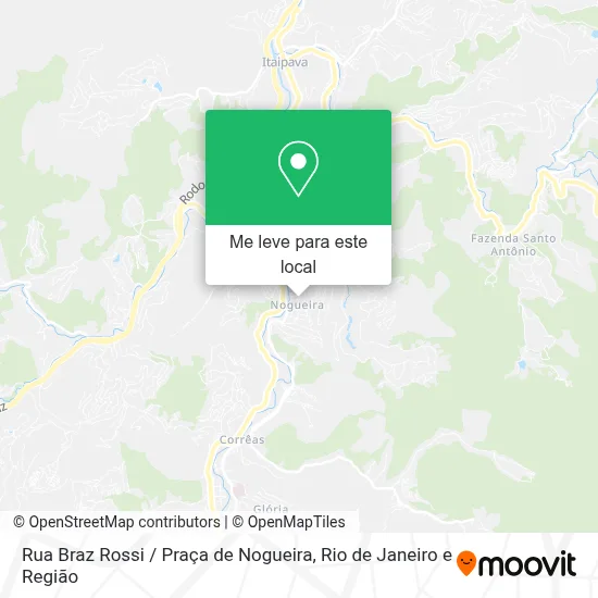 Rua Braz Rossi / Praça de Nogueira mapa